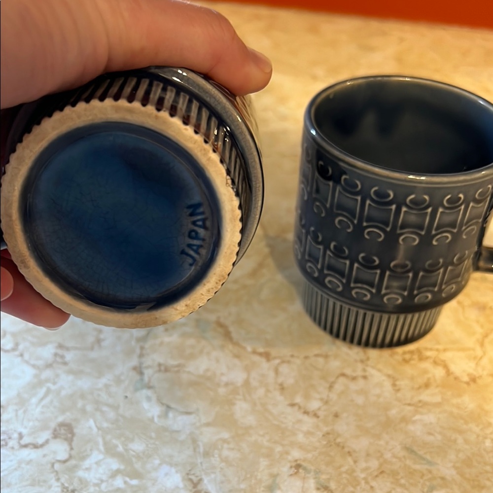 Blue Patterned Ceramic Mugs - Picture 4 of 4